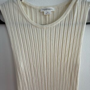 Ingrid & Isabel Ribbed Sleeveless Knit dress - Ivory